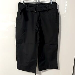 JACOB Wide Leg Crop Pant Cotton Nylon with Belt